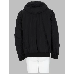 GIACCA BOMBER CON PATCH LOGO E CAPPUCCIO