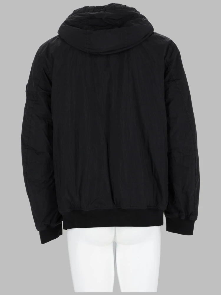 GIACCA BOMBER CON PATCH LOGO E CAPPUCCIO alternative