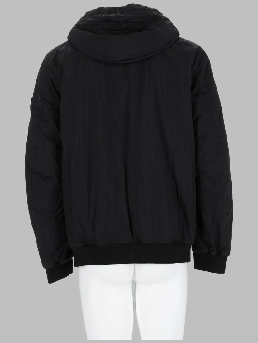 GIACCA BOMBER CON PATCH LOGO E CAPPUCCIO