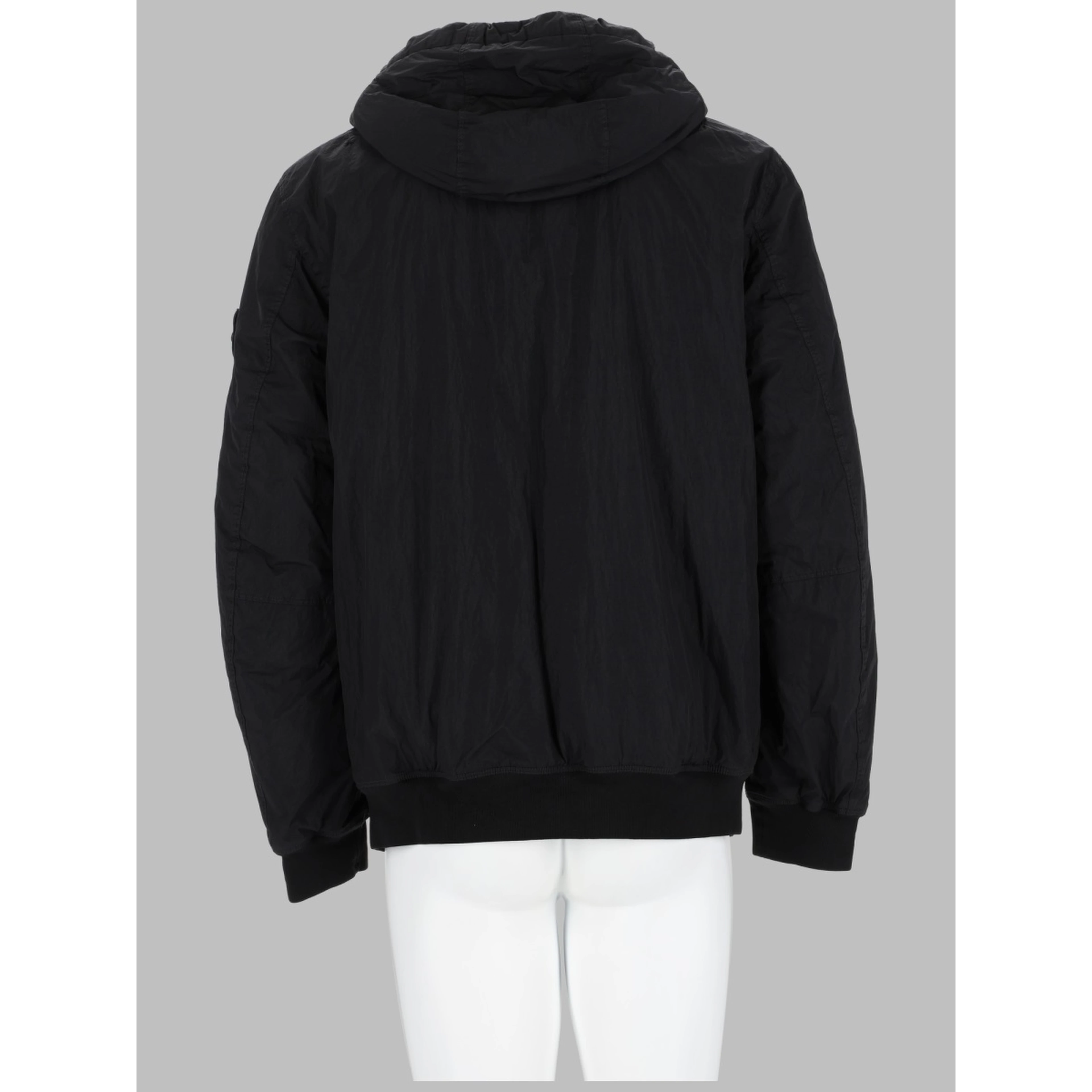 GIACCA BOMBER CON PATCH LOGO E CAPPUCCIO