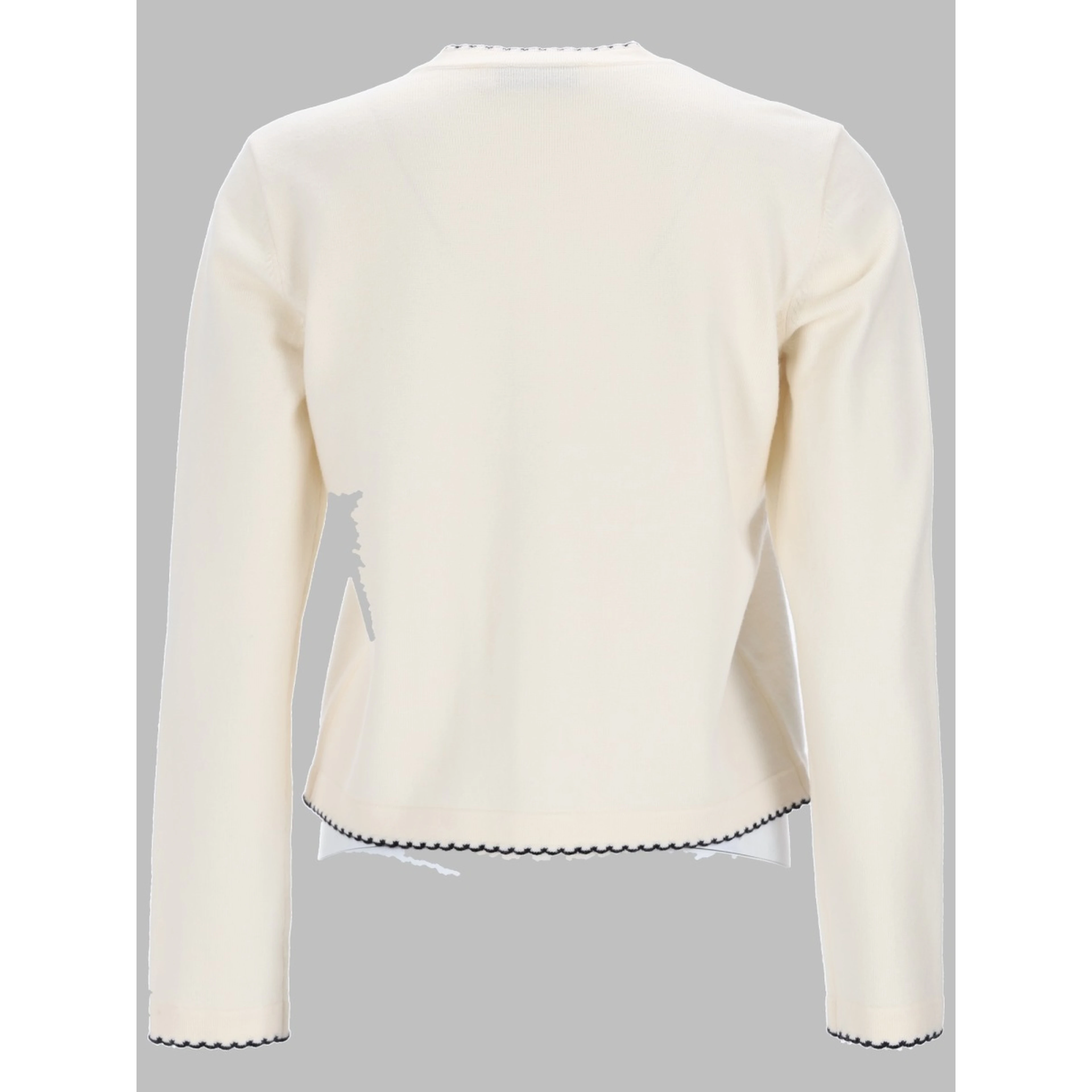 CARDIGAN "KENDRA" IN LANA CON BORDI SMERLATI