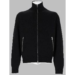 MAGLIA IN LANA MERINO CON ZIP E PATCH