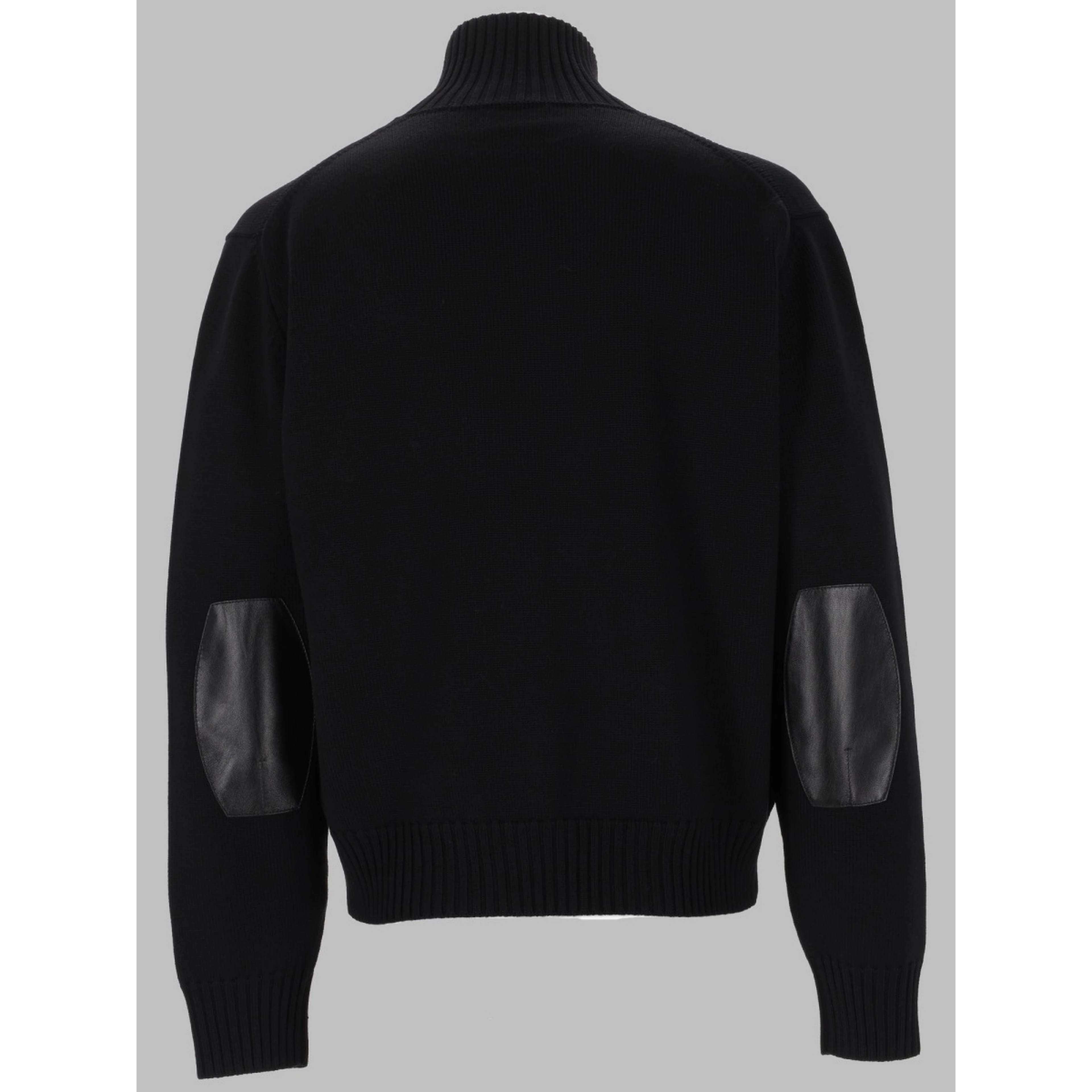 MAGLIA IN LANA MERINO CON ZIP E PATCH