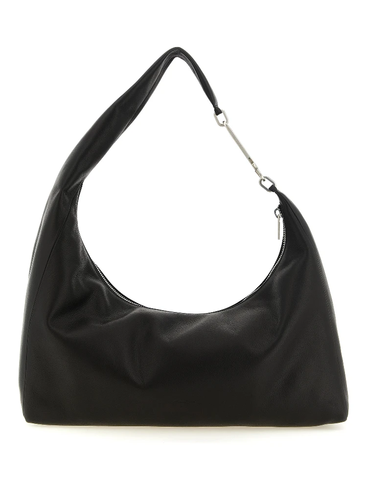 Black Calfskin Shoulder Bag