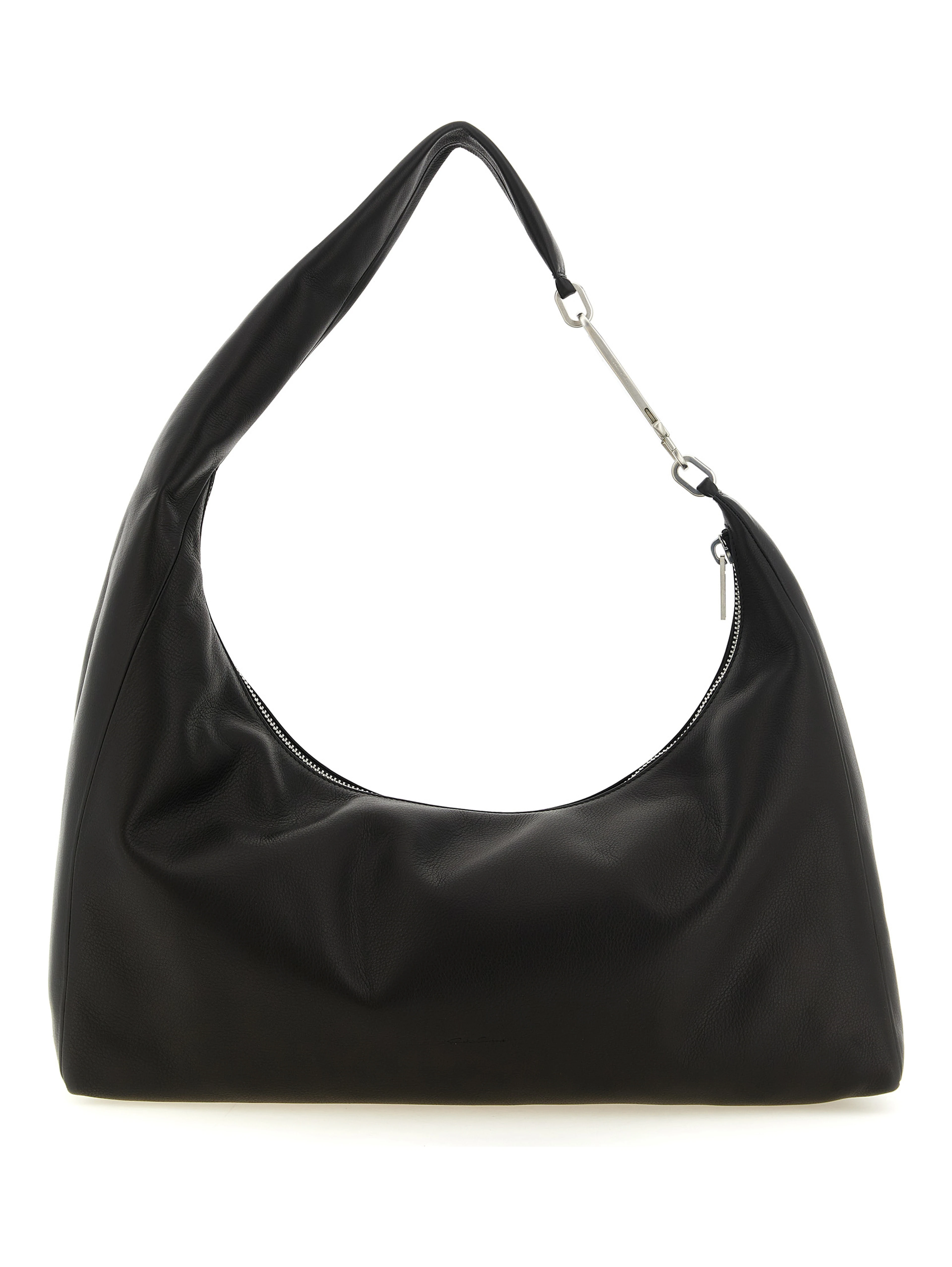 Black Calfskin Shoulder Bag