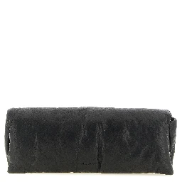 Black Lamb Leather Clutch Bag