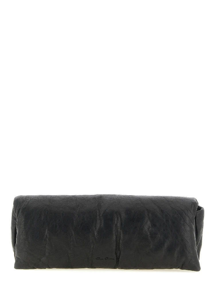 Black Lamb Leather Clutch Bag