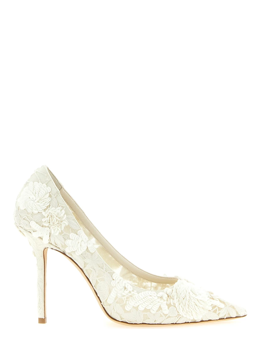 Beige Tencel High Heel Pumps