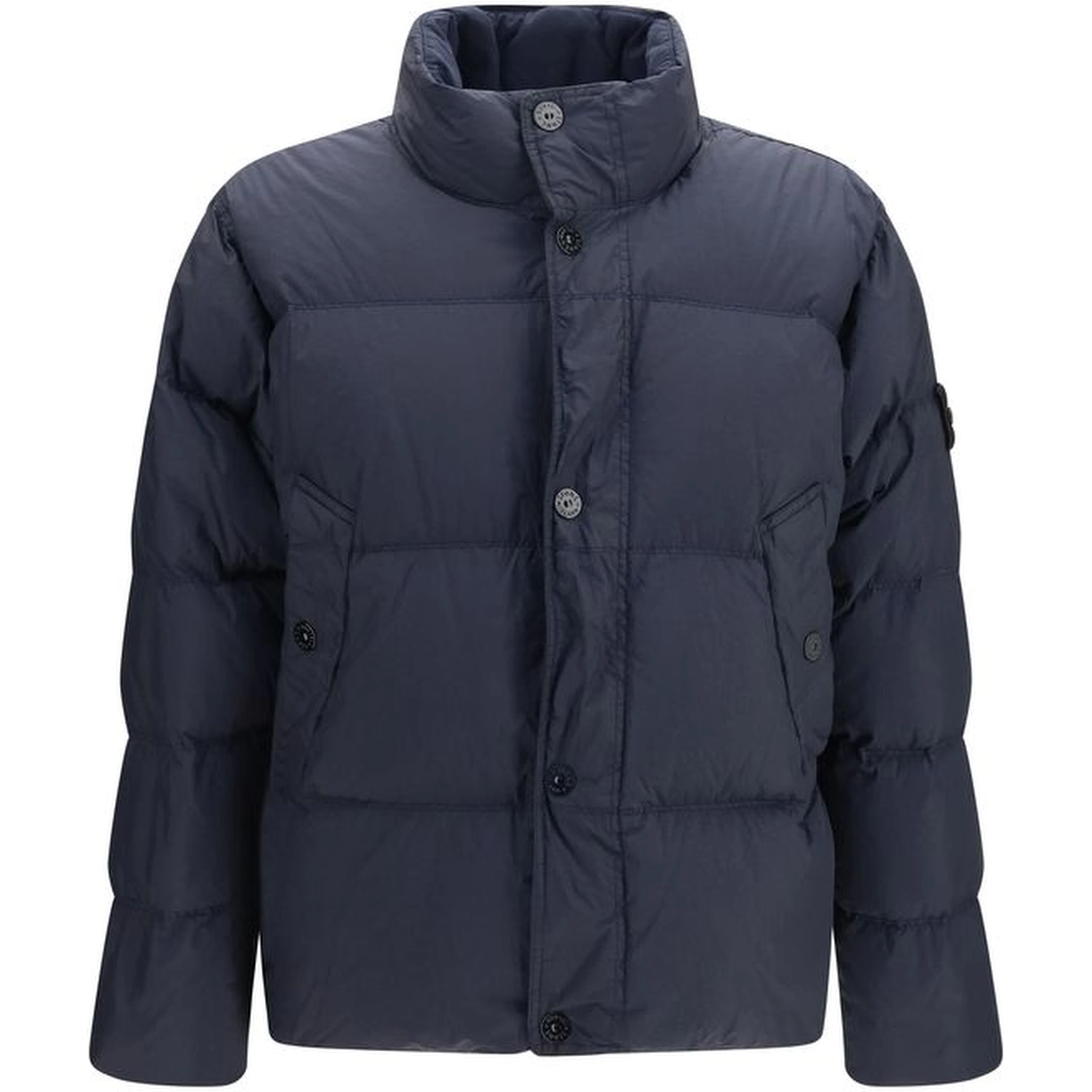 Blue Polyamide Full-Length Jacket