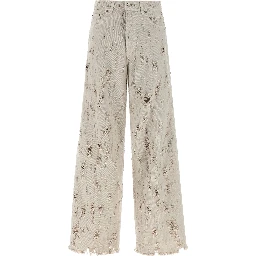Multicolor Cotton Relaxed Fit Jeans