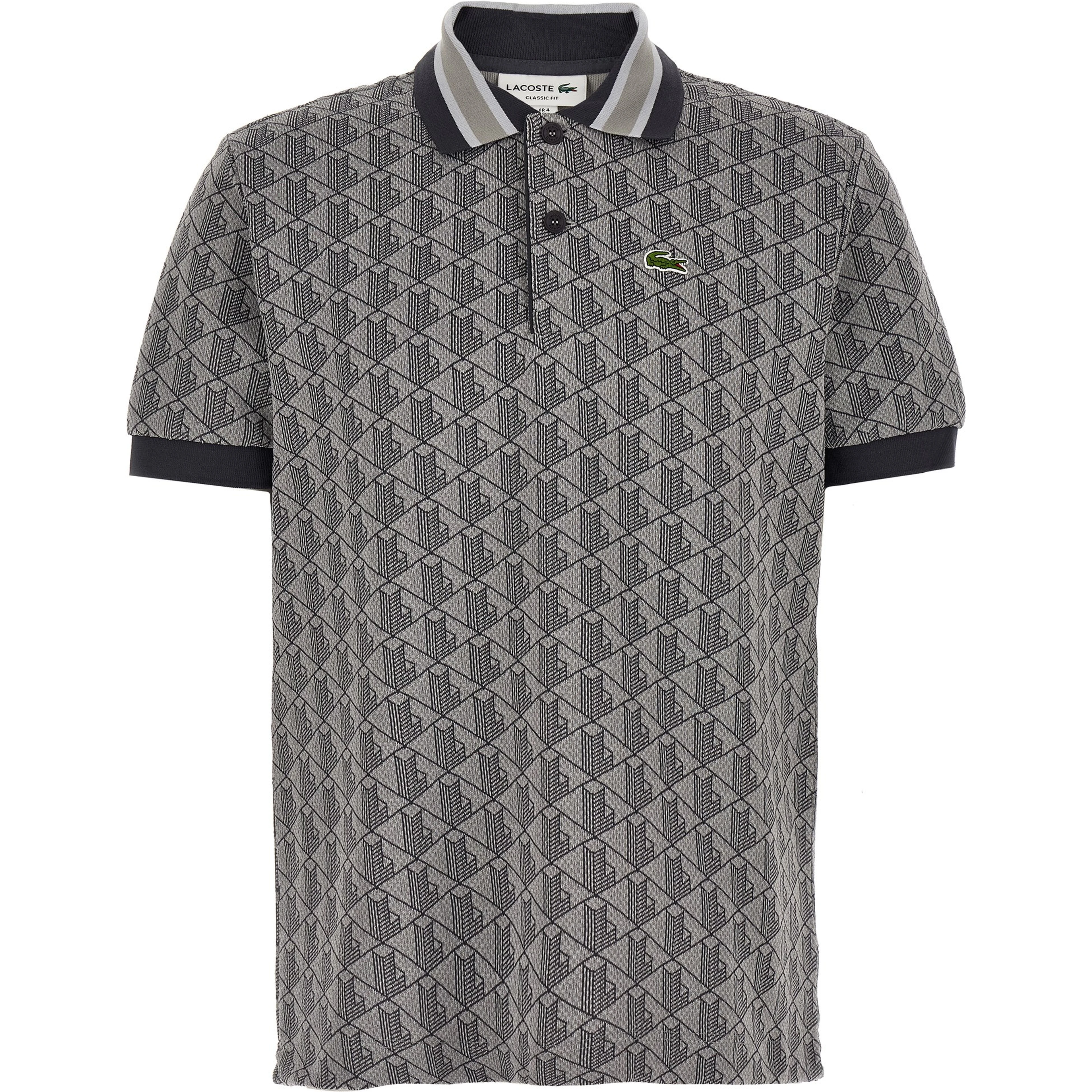 Gray Polyester Polo Shirt