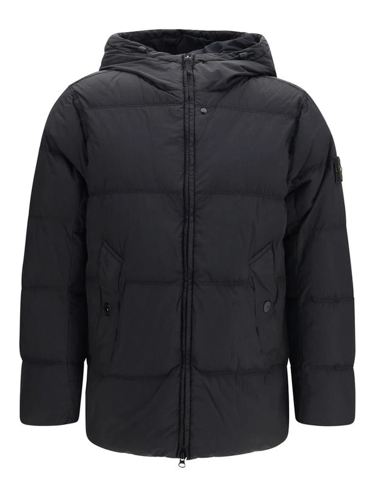 Black Goose Down Full-Length Jacket