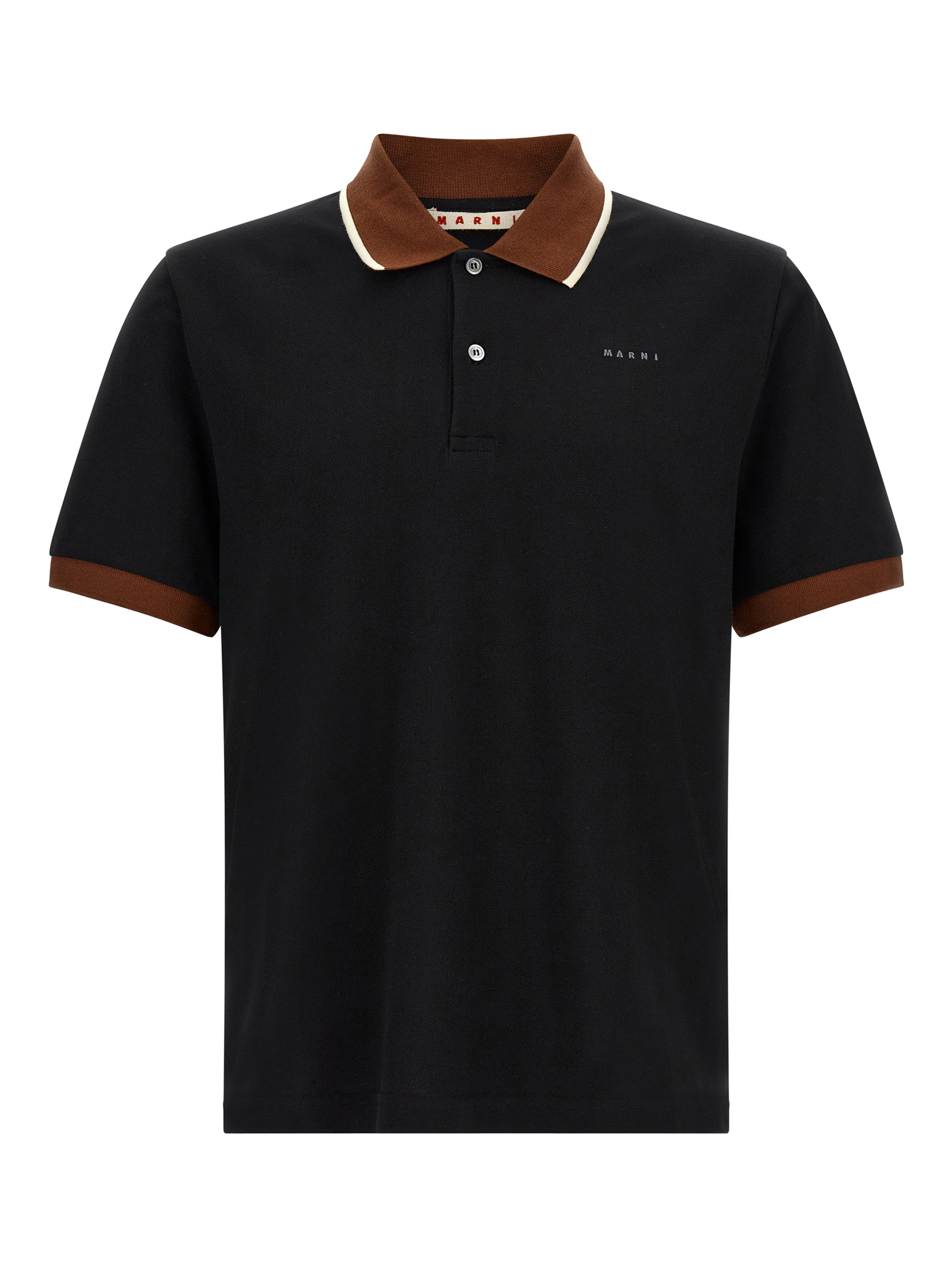 Black Cotton Polo Shirt