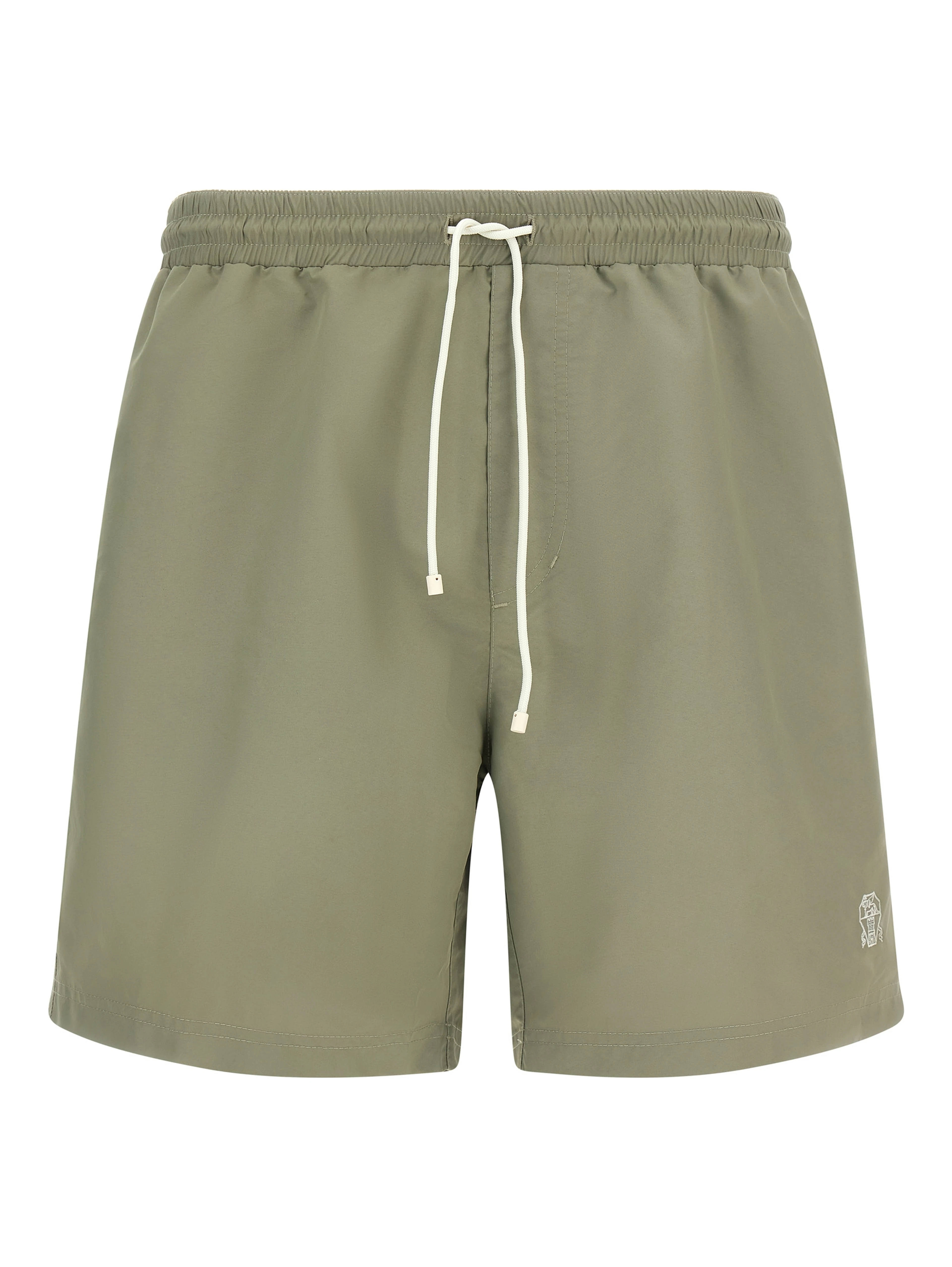 Bicolor Polyester Swim Shorts