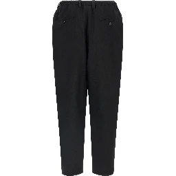 Black Virgin Wool Cropped Pants