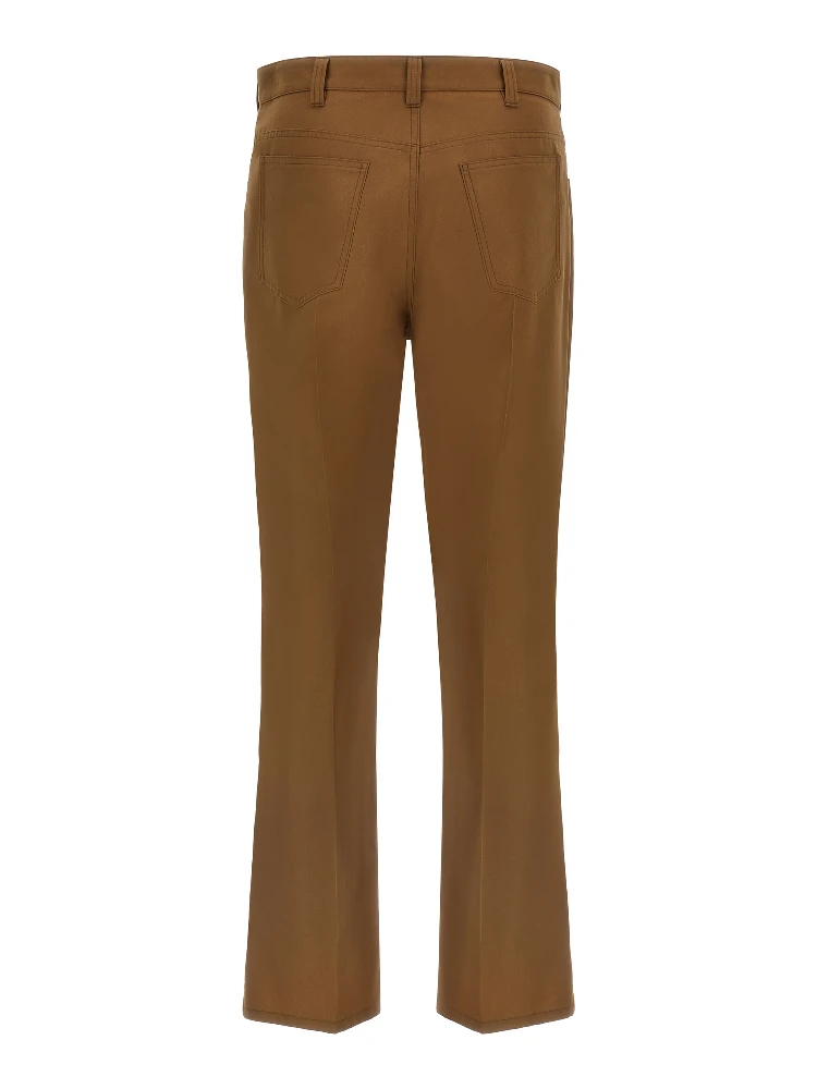 Brown Virgin Wool Casual Pants alternative