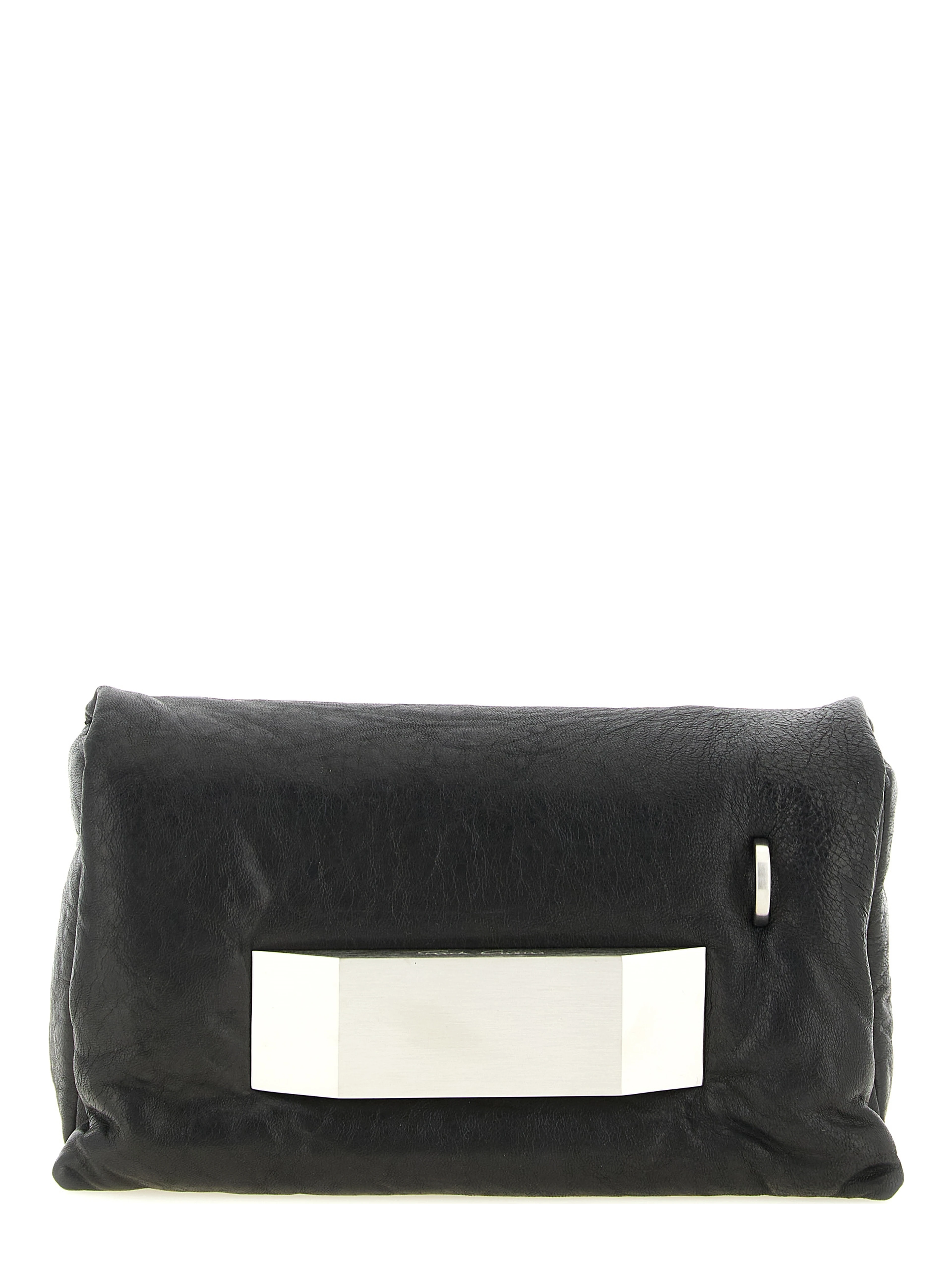Black Lamb Leather Clutch Bag