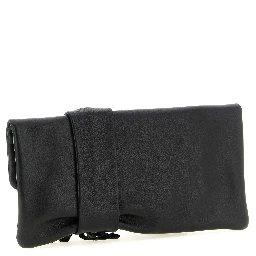 Black Lamb Leather Clutch Bag
