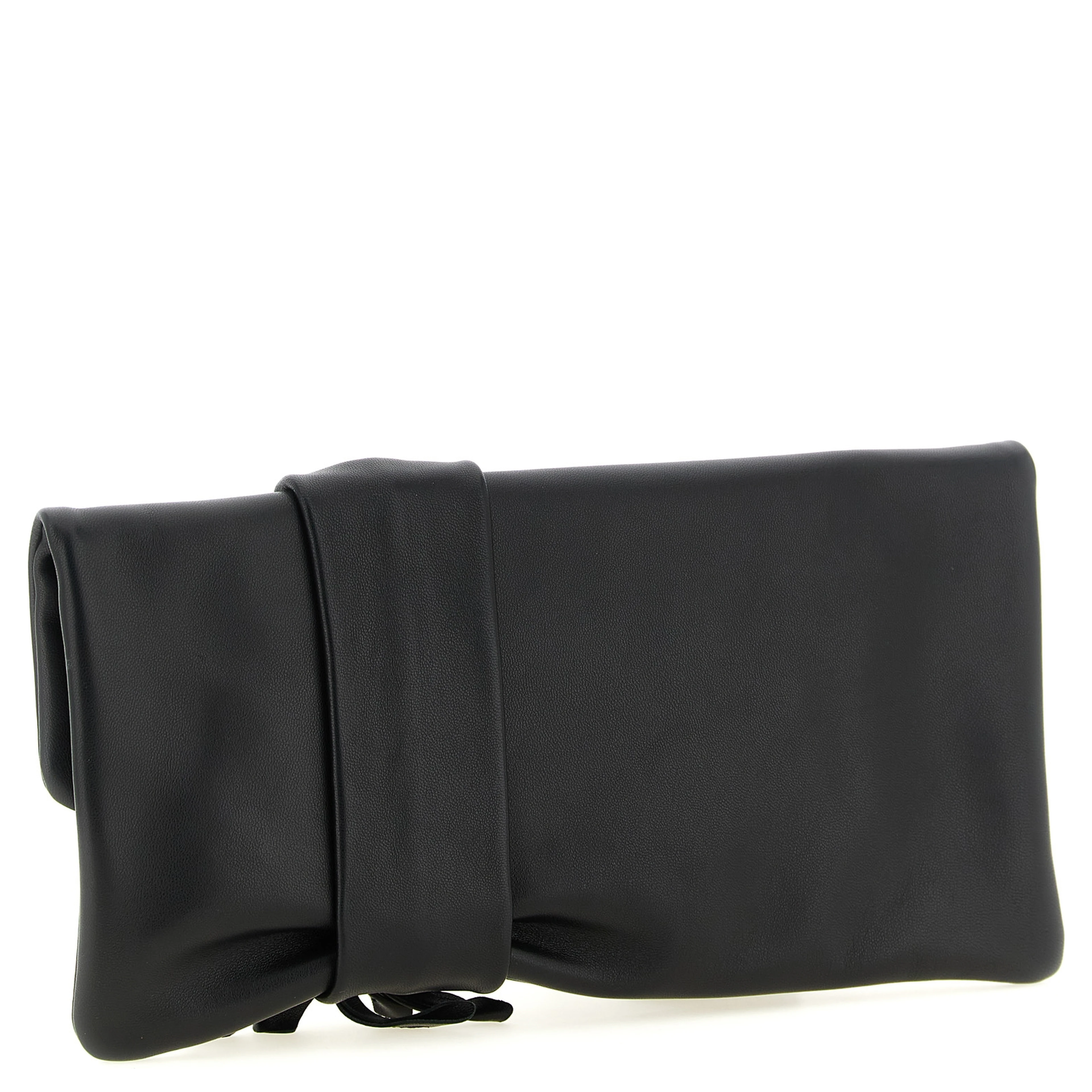 Black Lamb Leather Clutch Bag