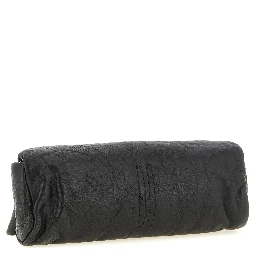 Black Lamb Leather Clutch Bag