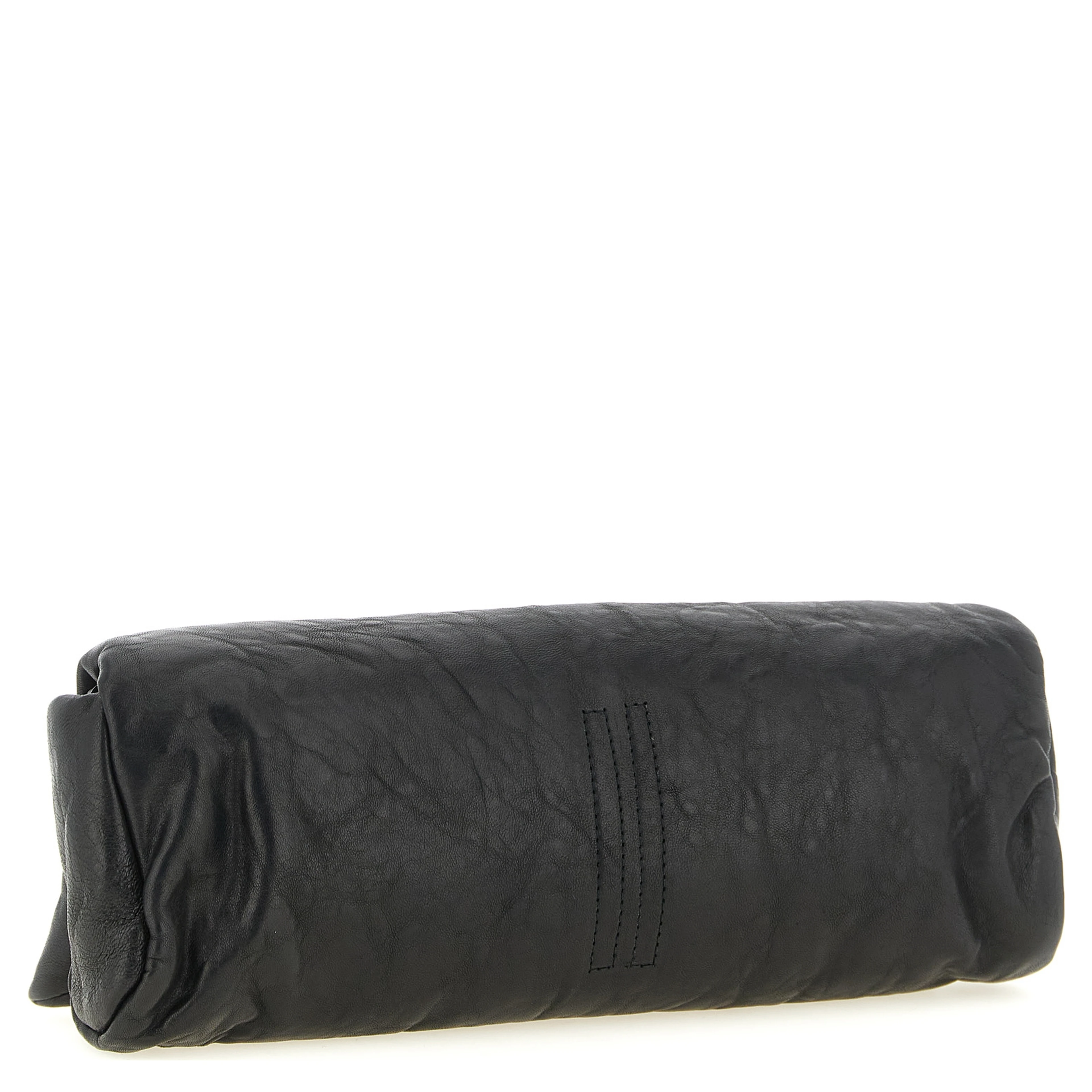 Black Lamb Leather Clutch Bag