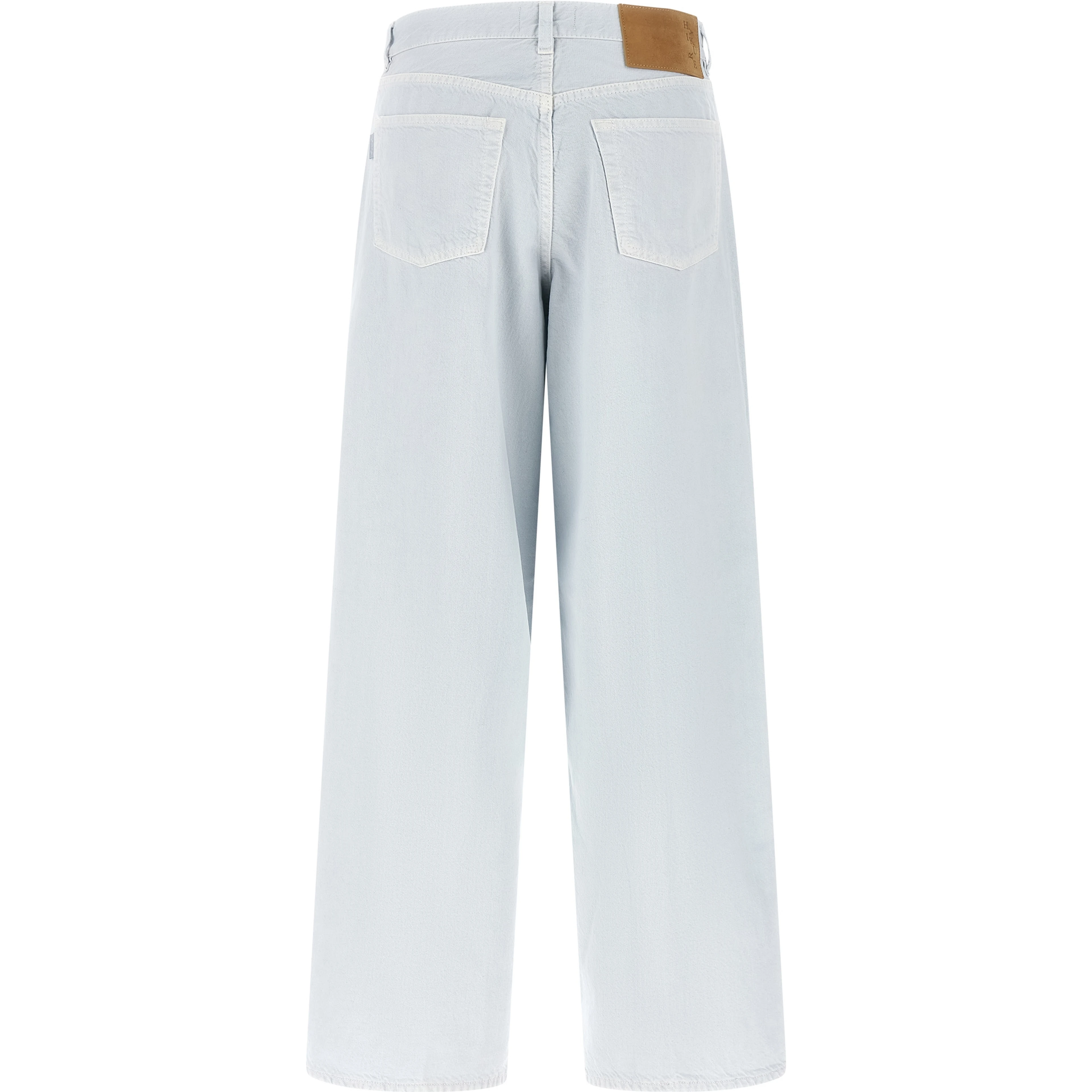 White Cotton Relaxed Fit Jeans