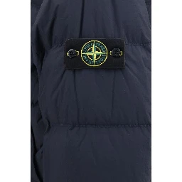 Blue Polyamide Full-Length Jacket