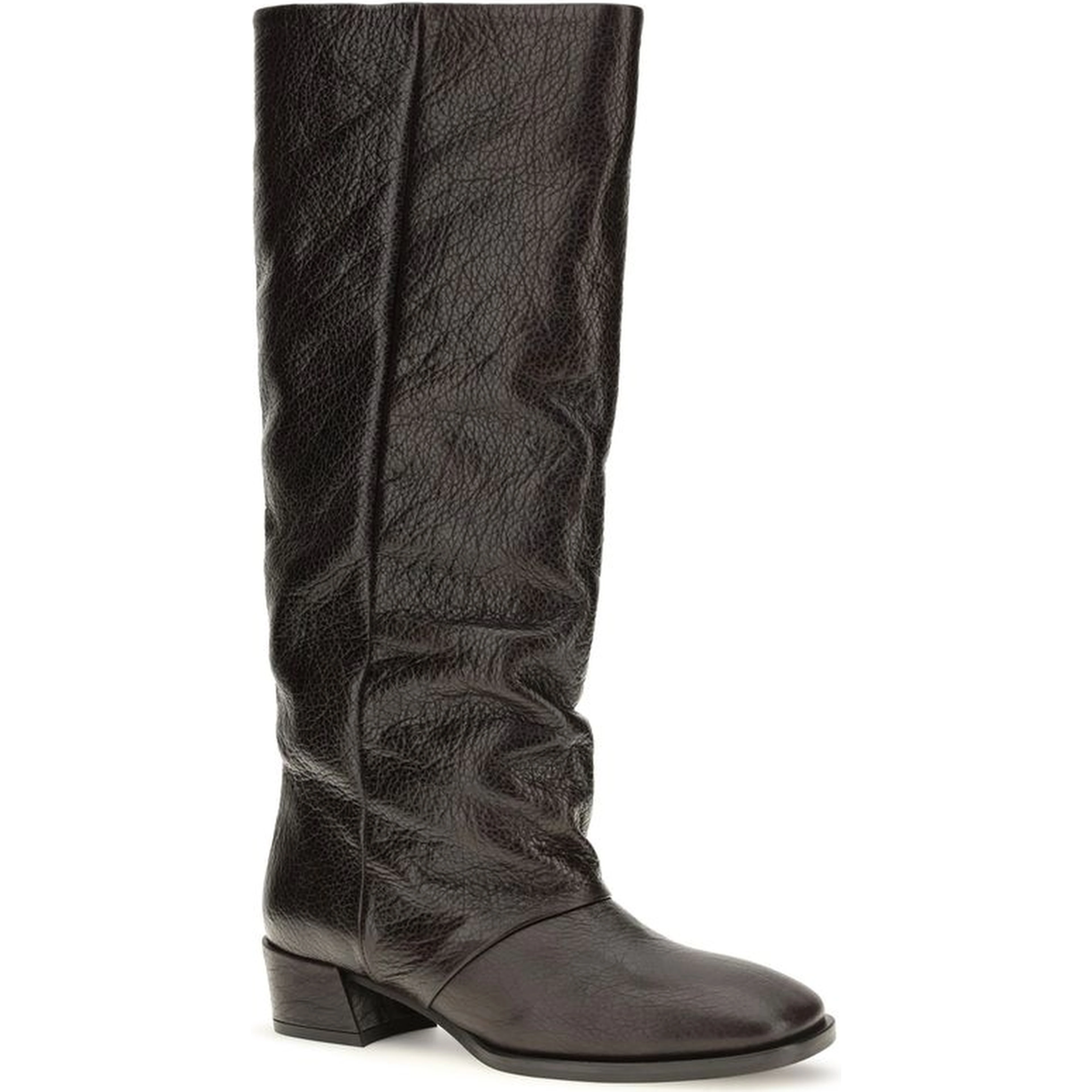 Brown Calf Leather Bos Taurus Flat Boots