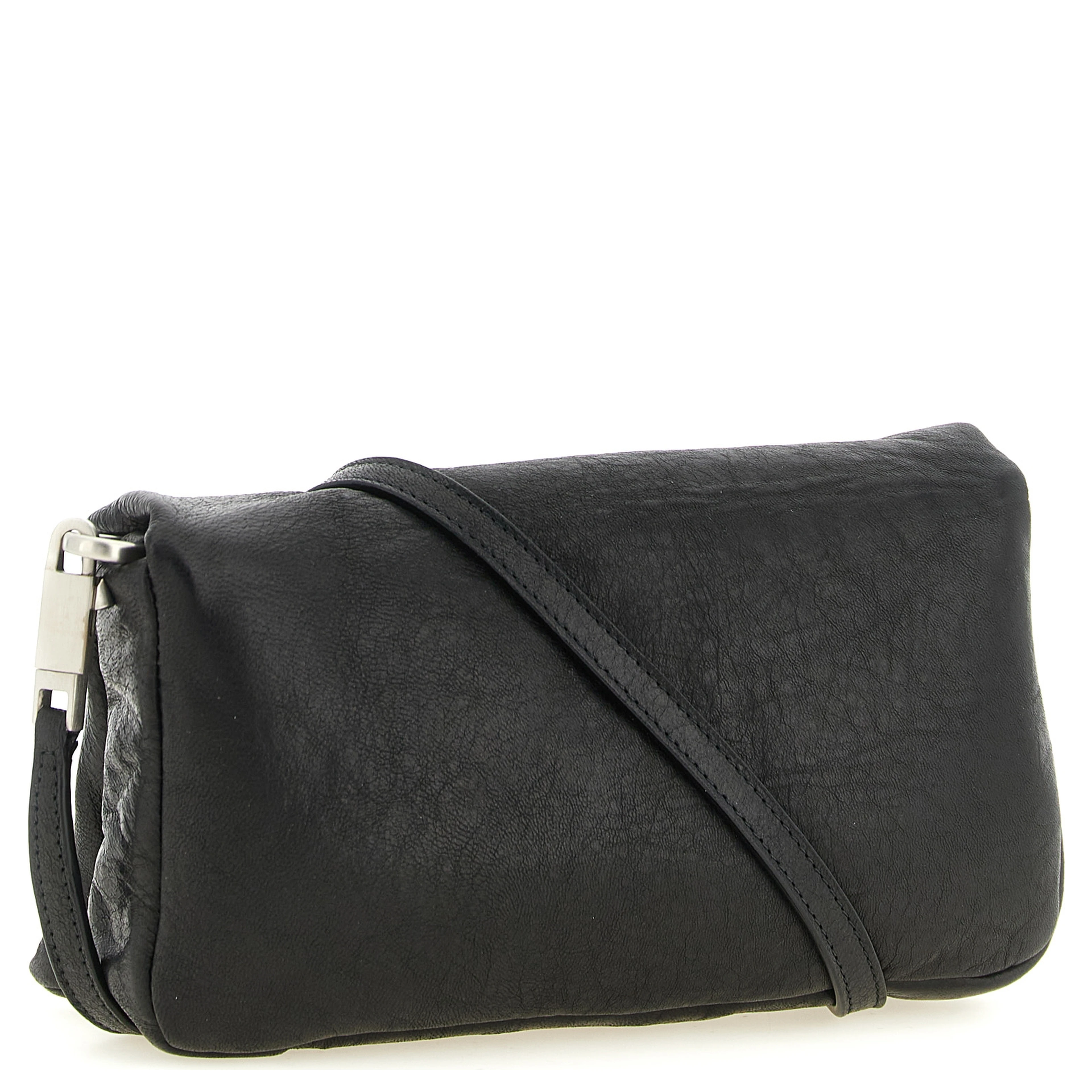 Black Lamb Leather Clutch Bag