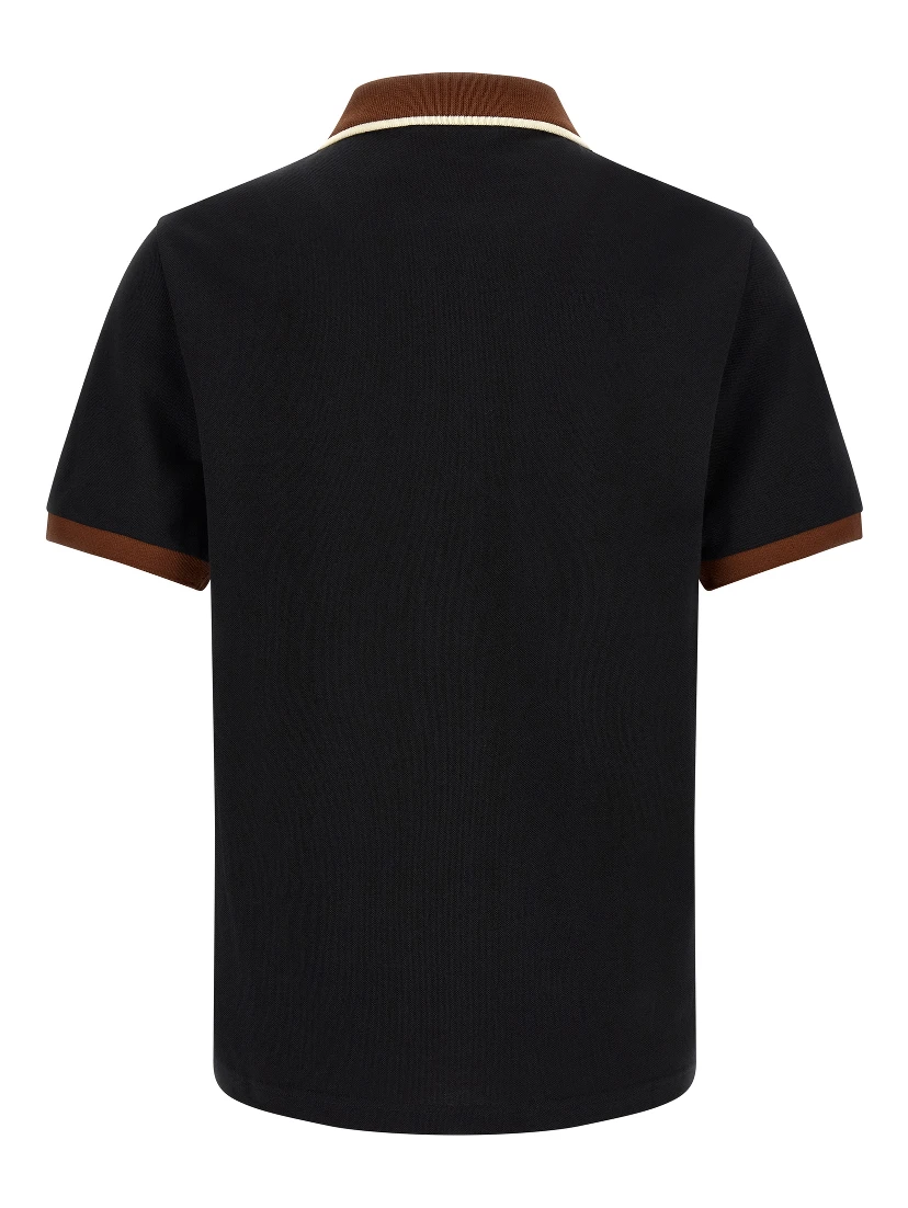 Black Cotton Polo Shirt