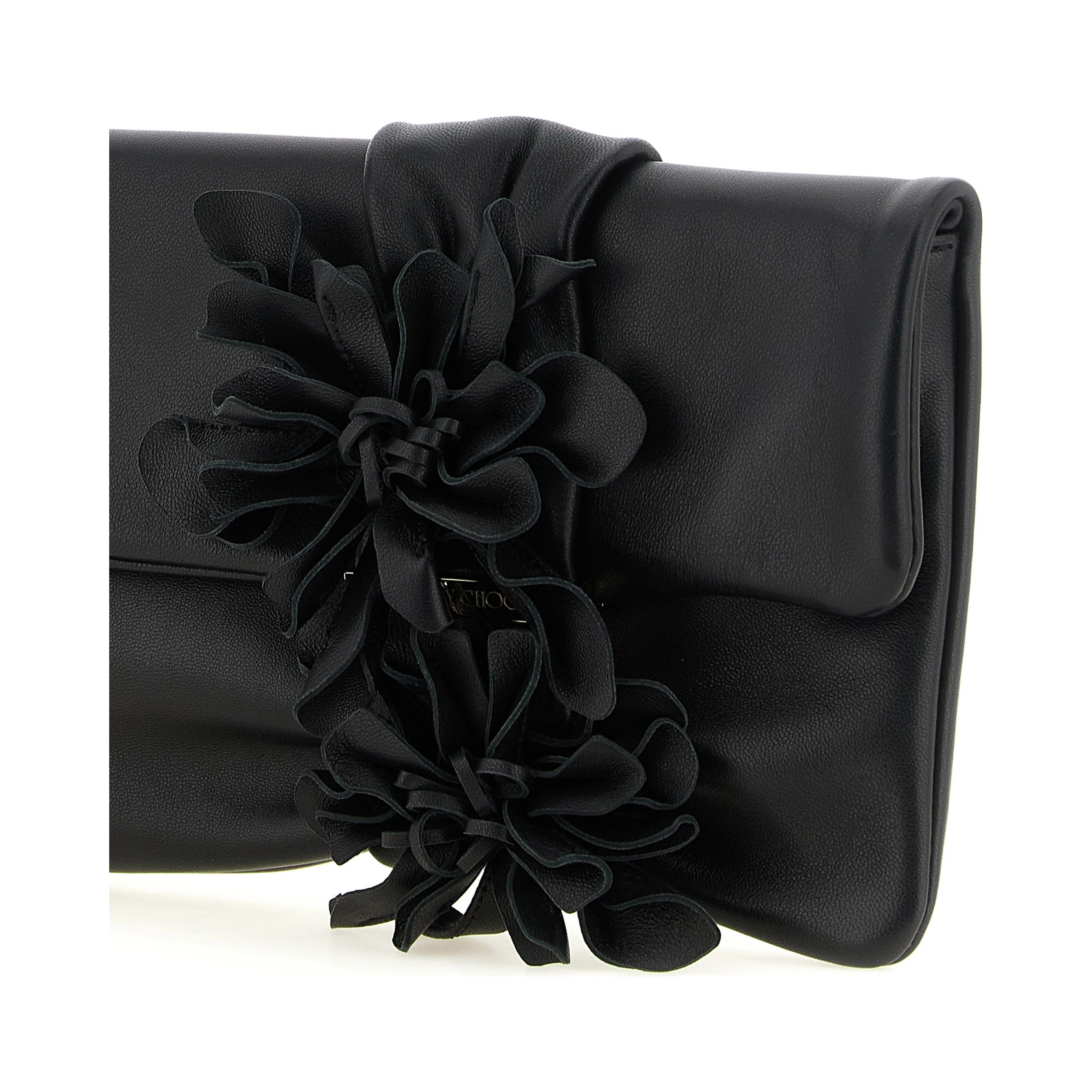 Black Lamb Leather Clutch Bag