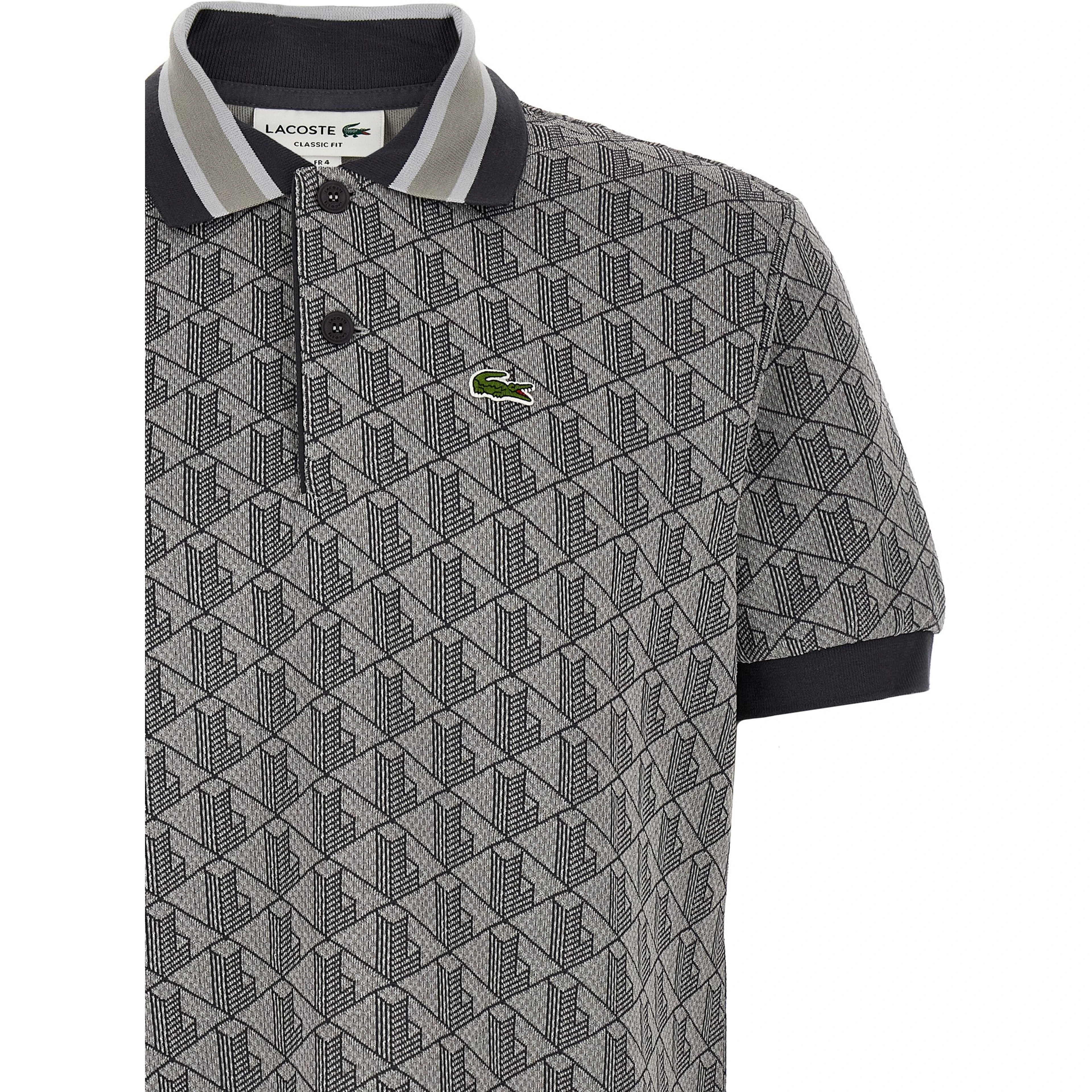 Gray Polyester Polo Shirt