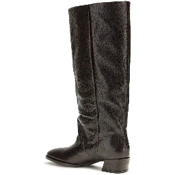 Brown Calf Leather Bos Taurus Flat Boots