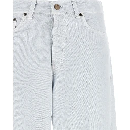 White Cotton Relaxed Fit Jeans