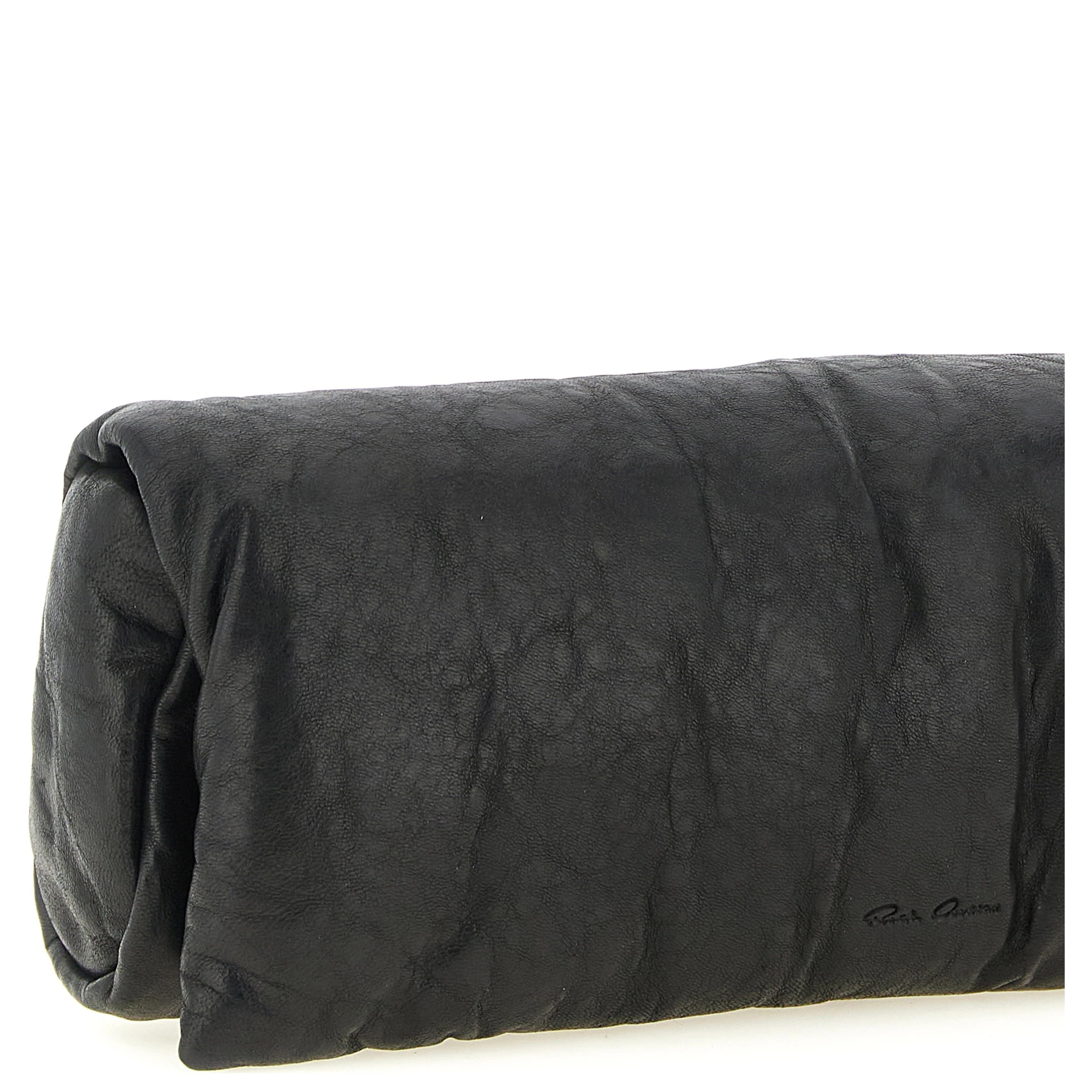 Black Lamb Leather Clutch Bag