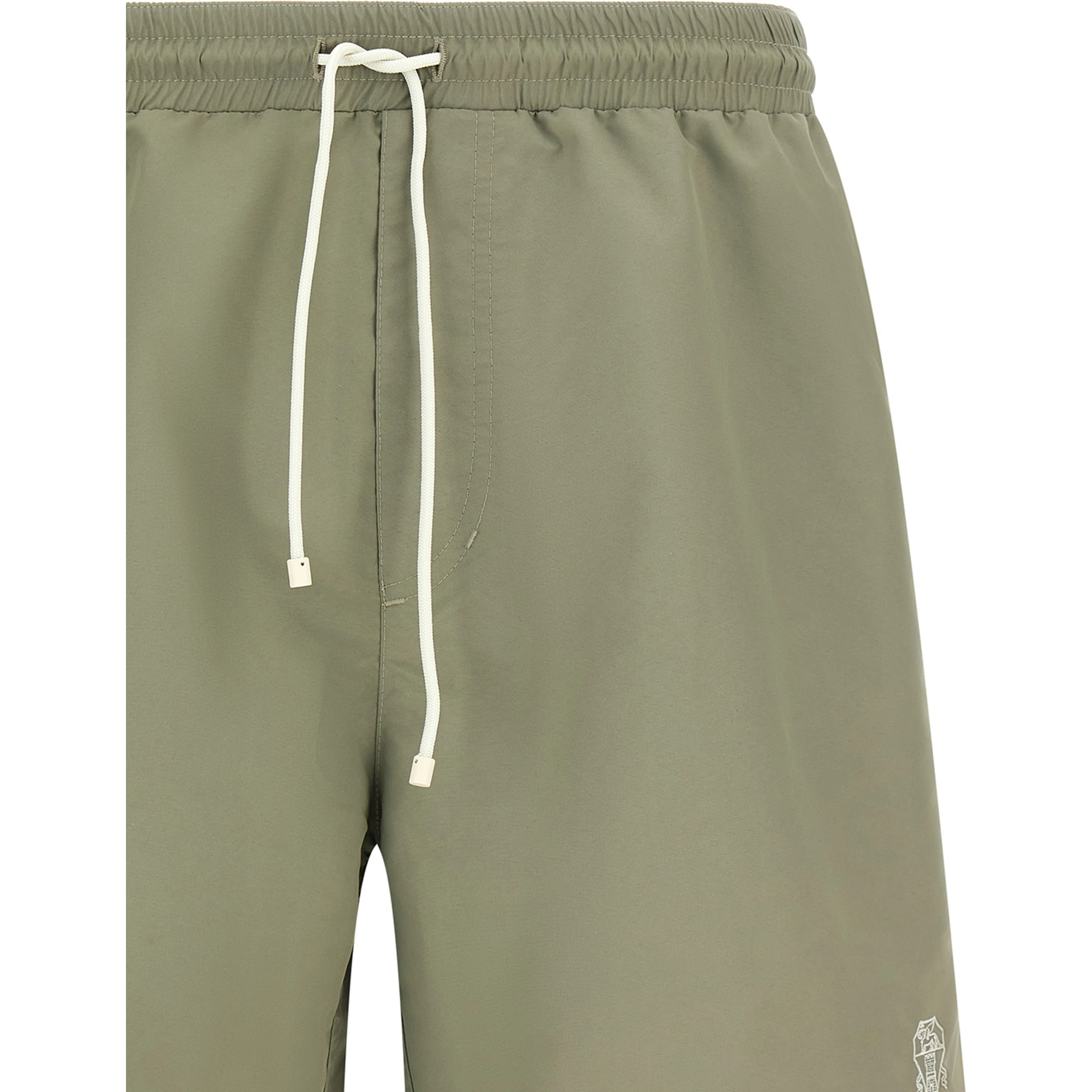 Bicolor Polyester Swim Shorts