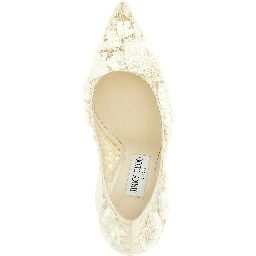 Beige Tencel High Heel Pumps