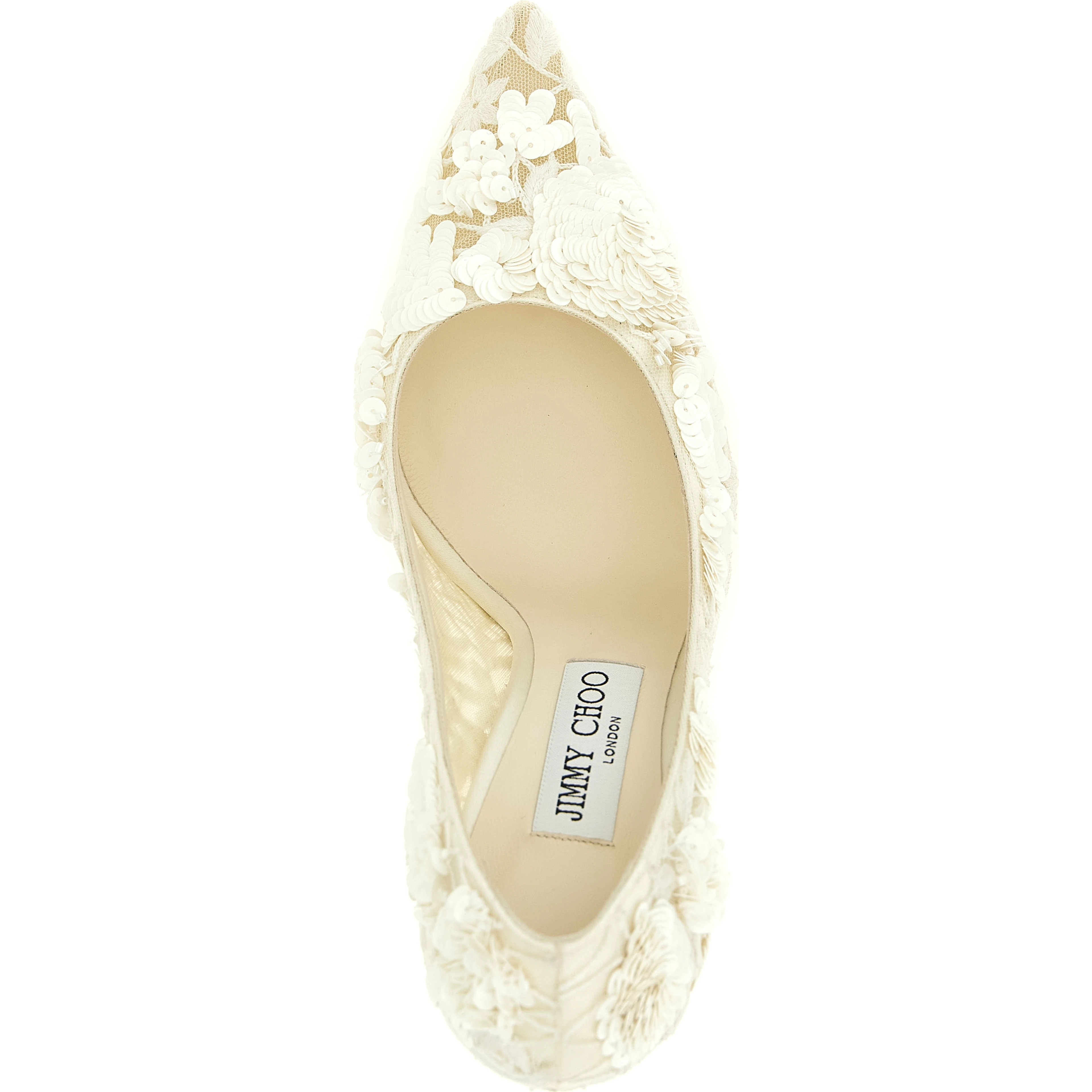 Beige Tencel High Heel Pumps