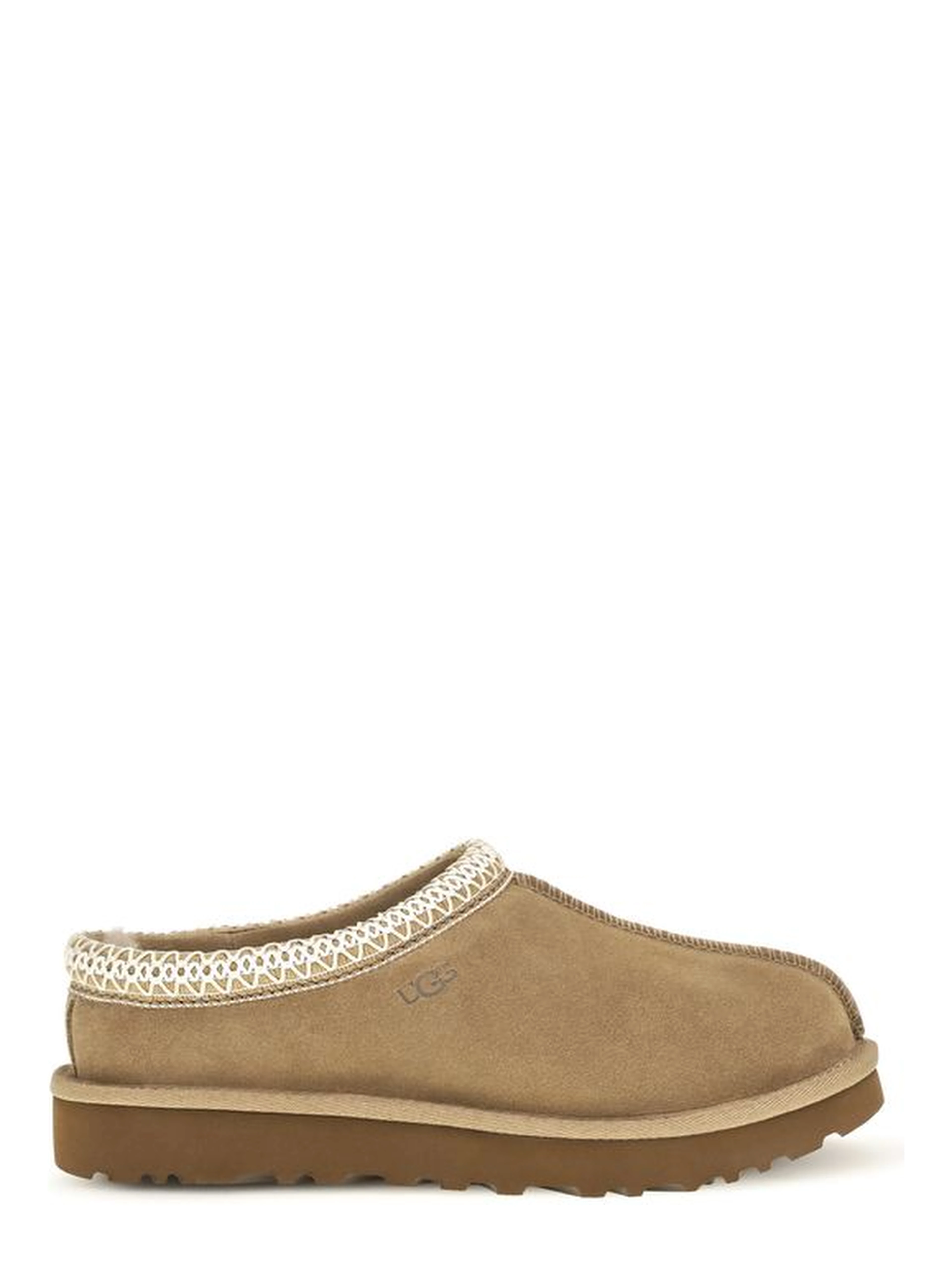 Beige Leather Mules