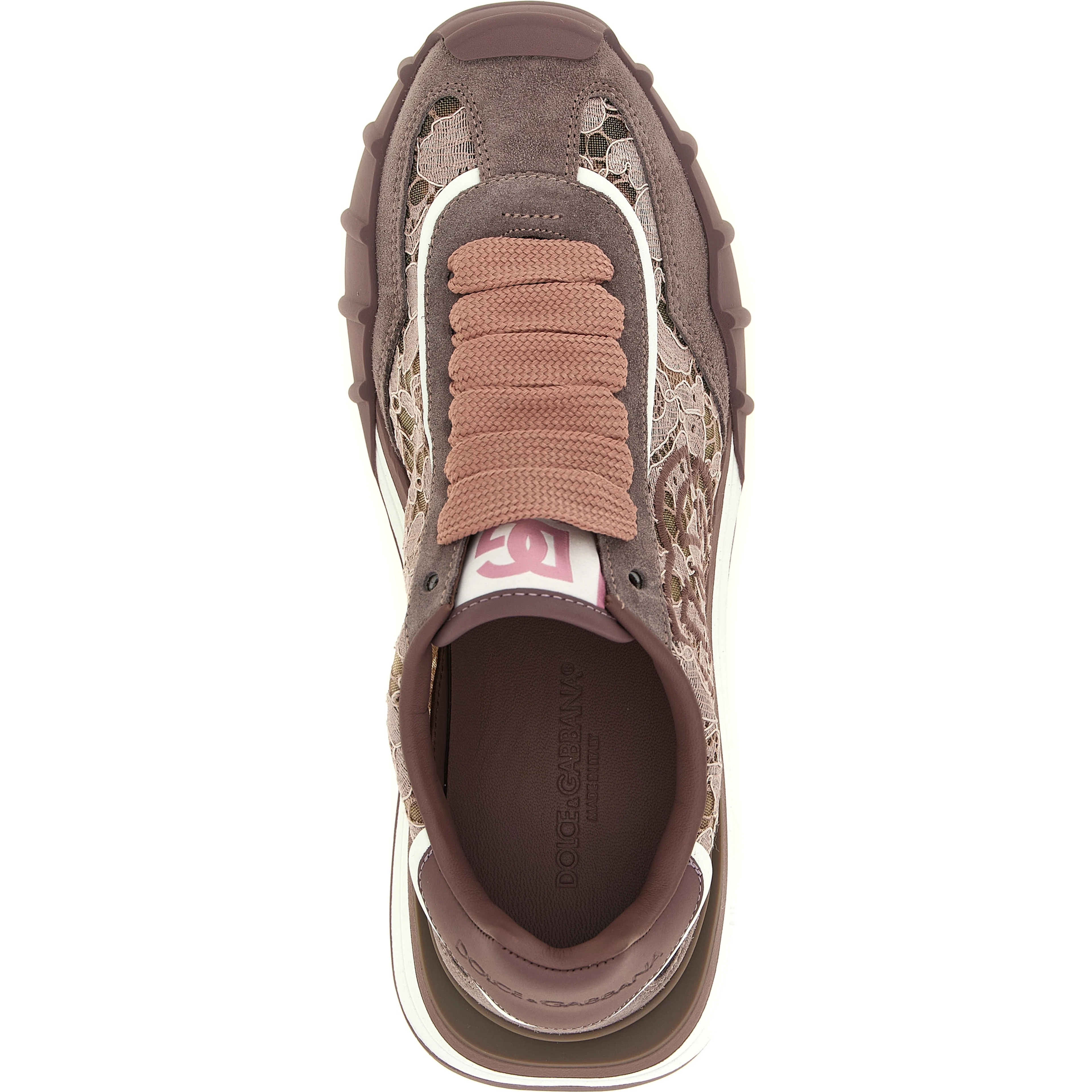 Purple Leather Athletic Sneakers
