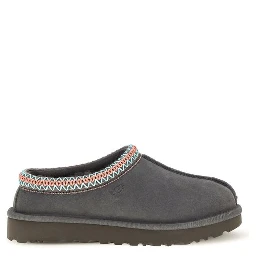Gray Leather Mules