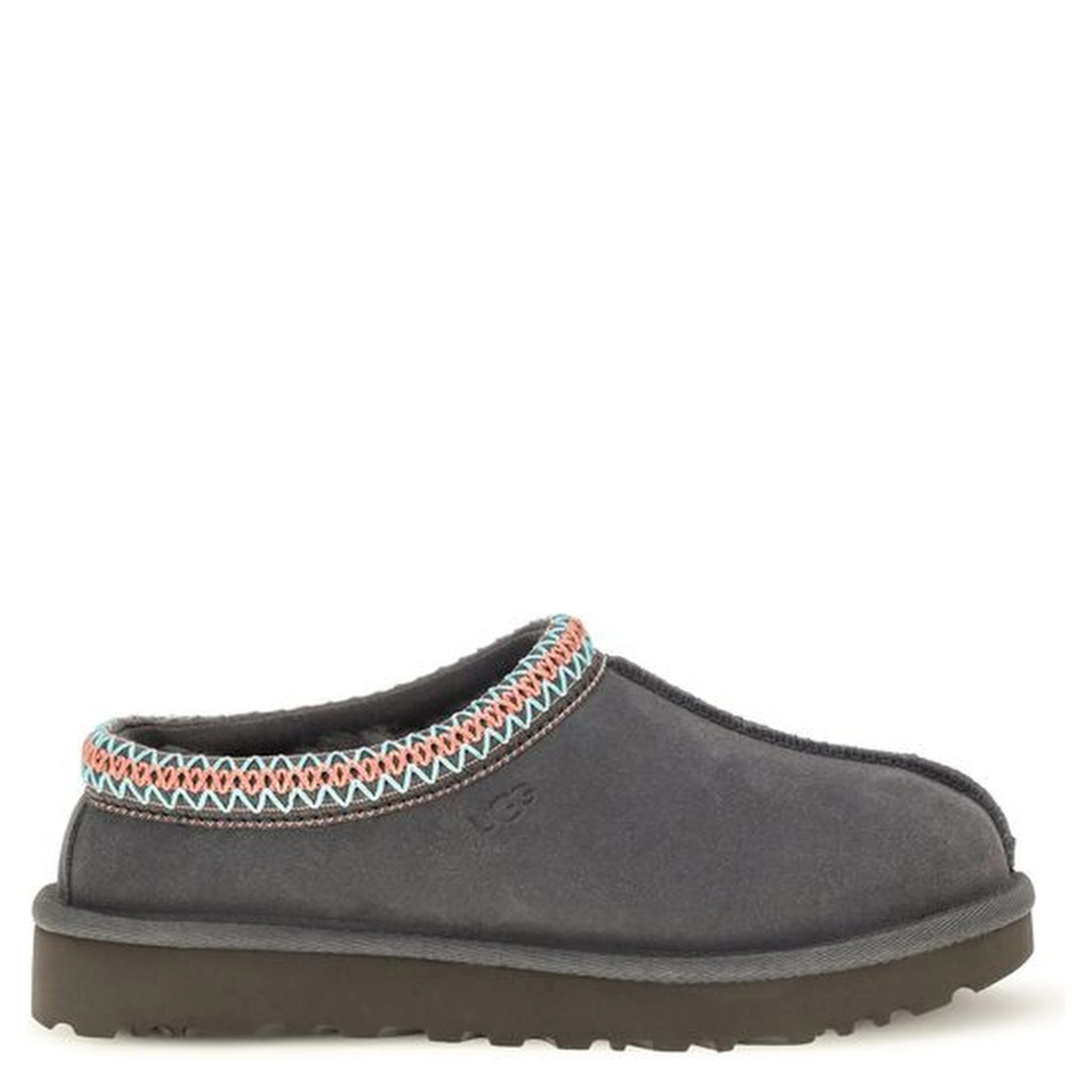 Gray Leather Mules
