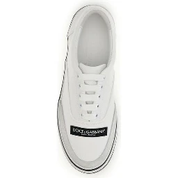 White Cotton Low Top Sneakers