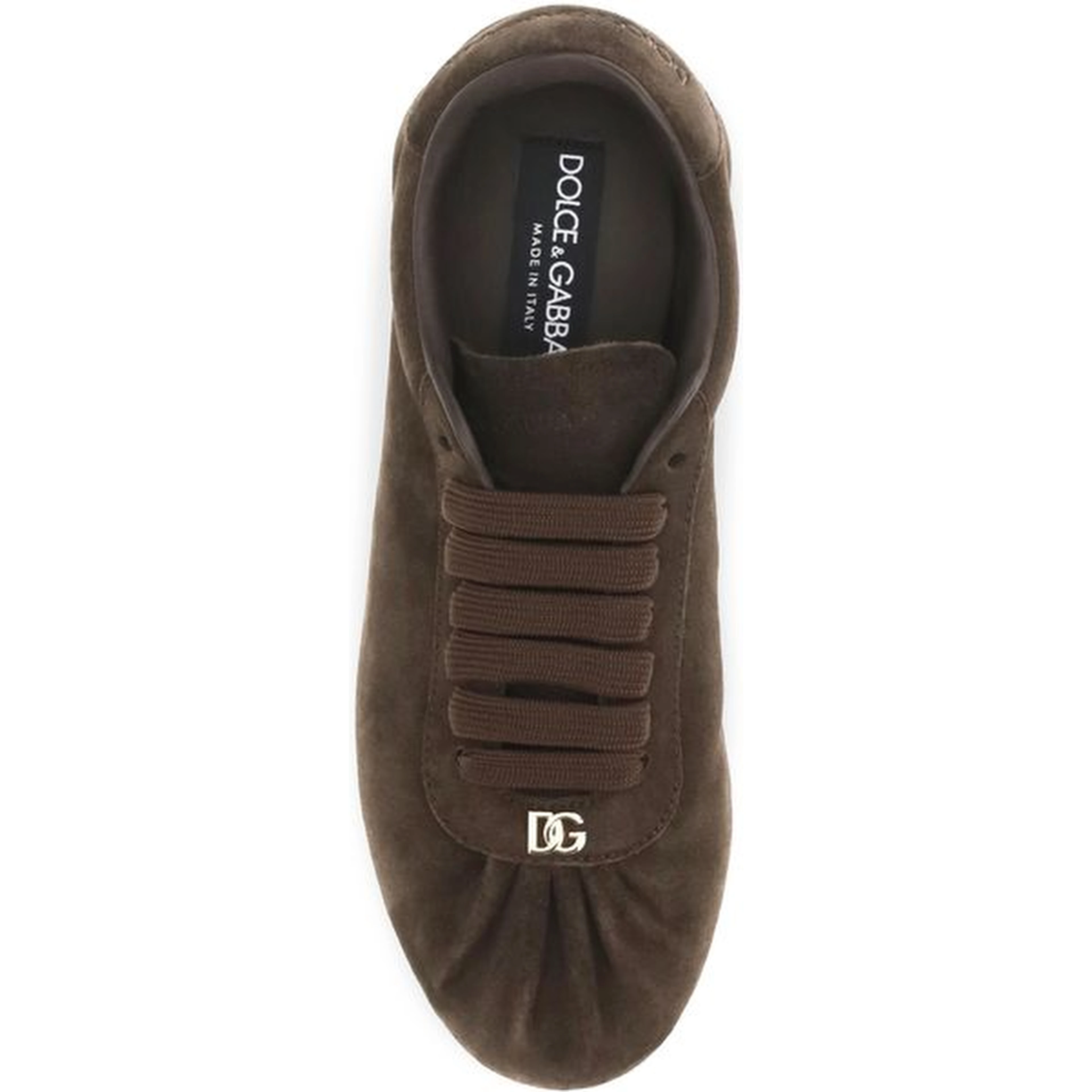 Brown Suede Leather Low Top Sneakers