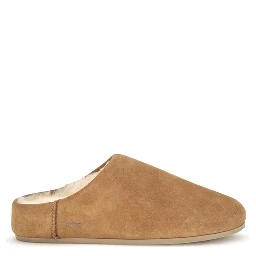 Beige Leather Mules