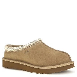 Beige Leather Mules