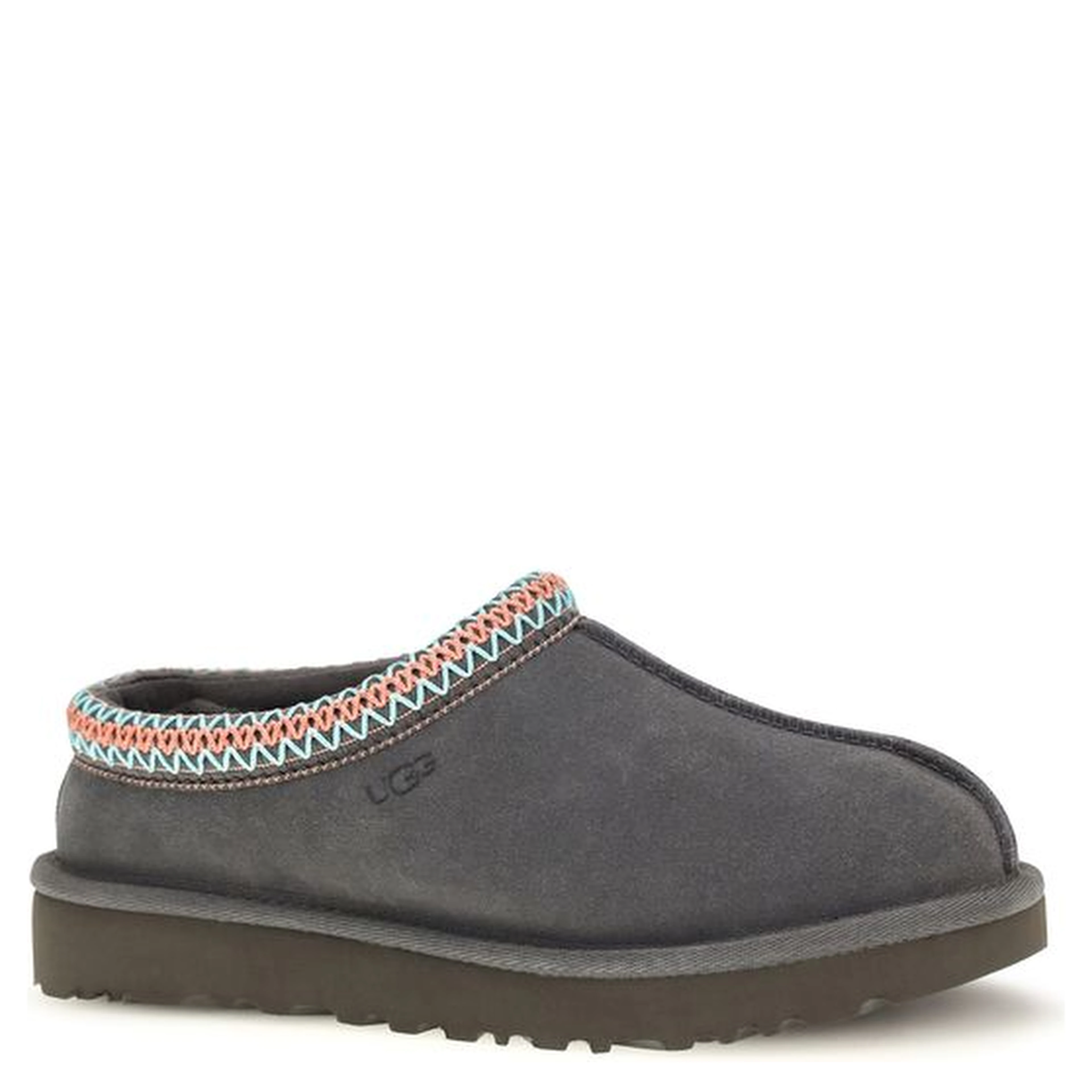 Gray Leather Mules