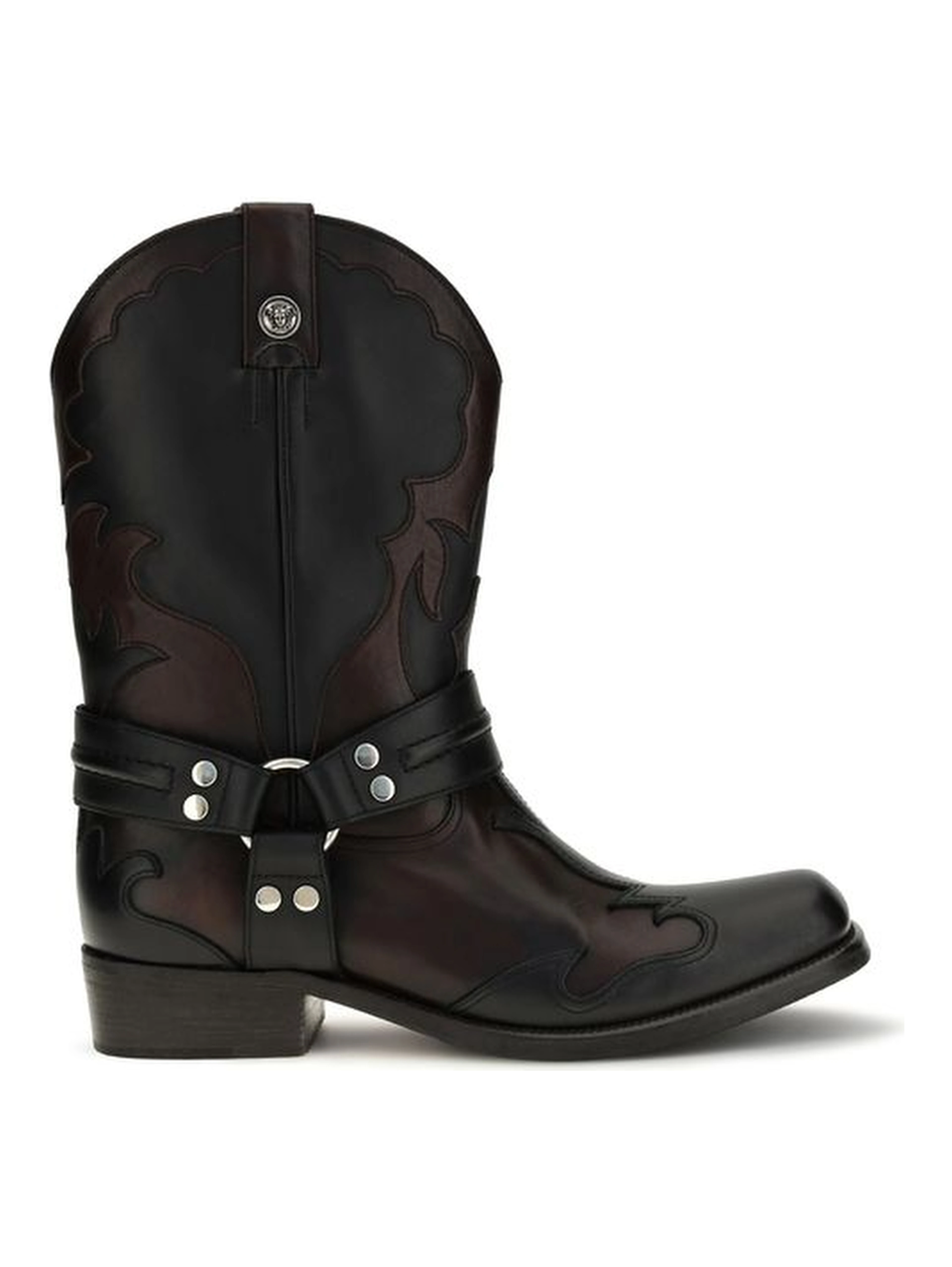 Black Calf Leather Bos Taurus Boots