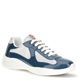 Blue Calf Leather Bos Taurus Athletic Sneakers