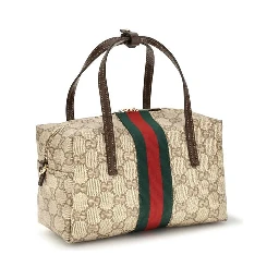 Beige Fabric Handbag
